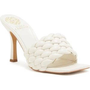 Vince Camuto Creamy White Brinela Braided Mule, 5.5M